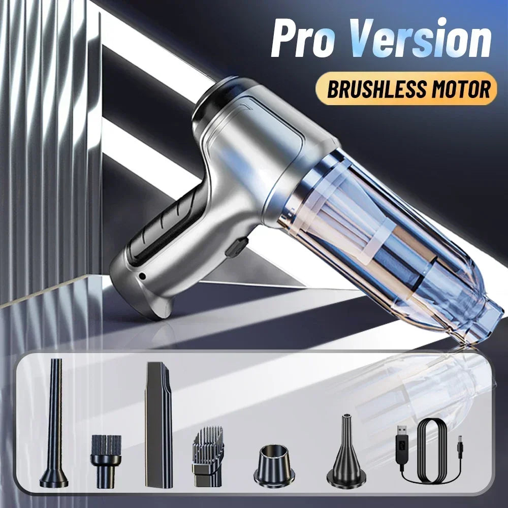 Wireless Car Vacuum Cleaner – High-Power Suction with Smart Dual Mode for Deep & Quick Cleaning