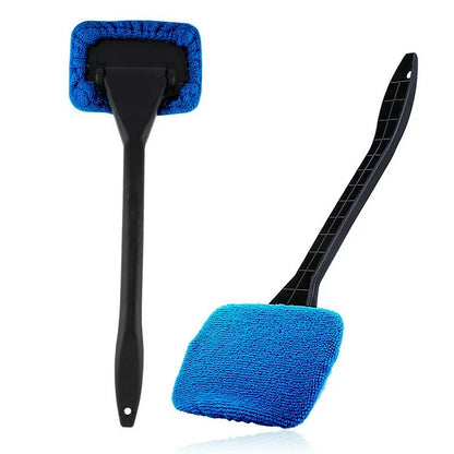Windshield Defogger & Dust Brush – Long Handle Glass Cleaner for Cars