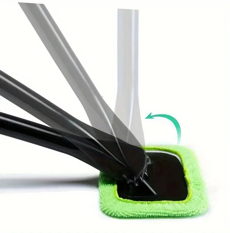 Windshield Defogger & Dust Brush – Long Handle Glass Cleaner for Cars